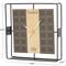 9" Black Geometric Open Frame Square Clock with Grid Pattern